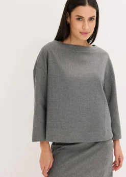 Tunika mit Fischgratmuster aus fester Ware