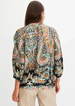 Tunikabluse aus fließendem Satin