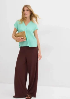 Tunikabluse aus fließendem Viskose-Mix