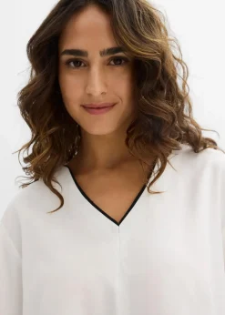 Tunikabluse aus fließender Viskose