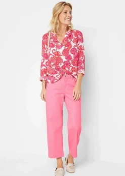 Tunikabluse aus fließender Viskose