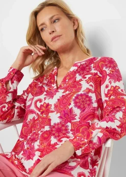 Tunikabluse aus fließender Viskose