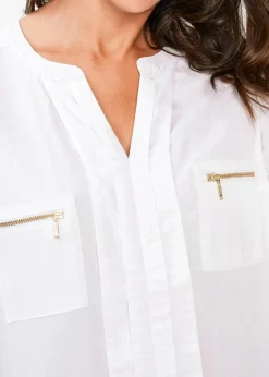 Tunikabluse aus fließender Viskose