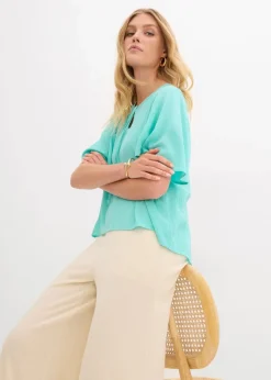 Tunikabluse aus fließender Viskose