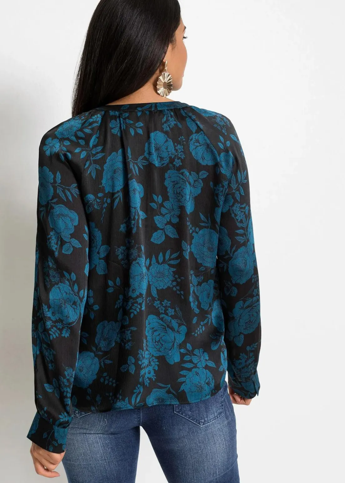 Tunikabluse aus leichtem Crêpe