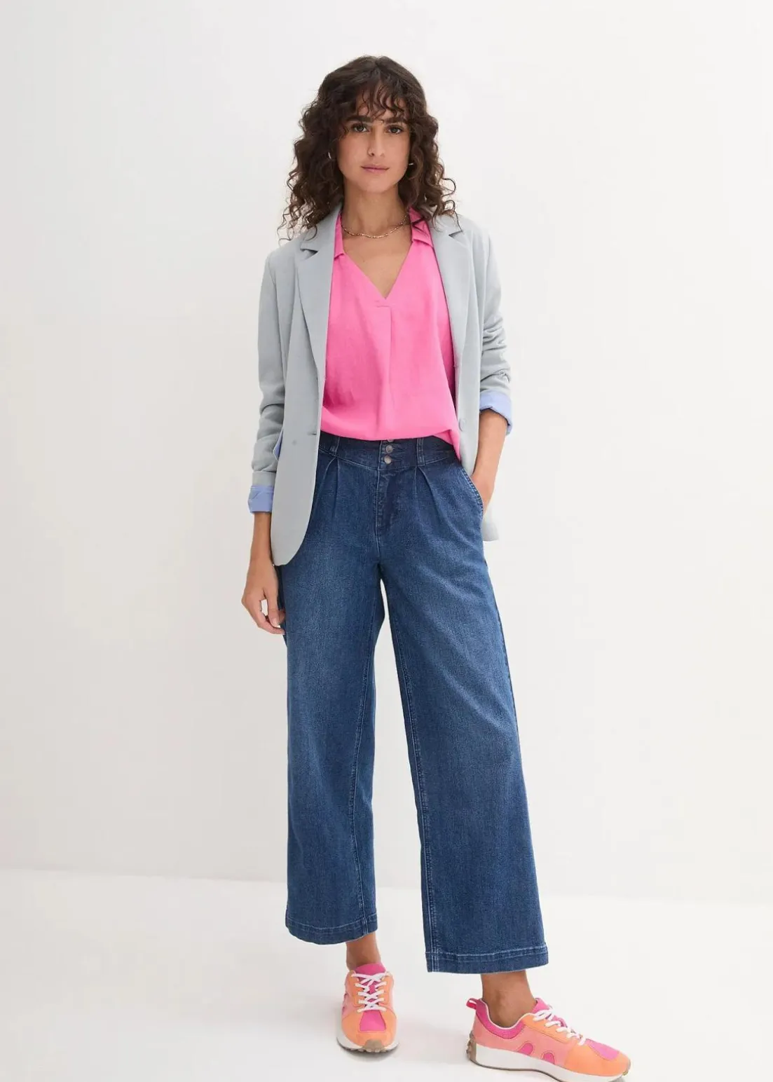 Tunikabluse aus luftigem Leinen-Mix