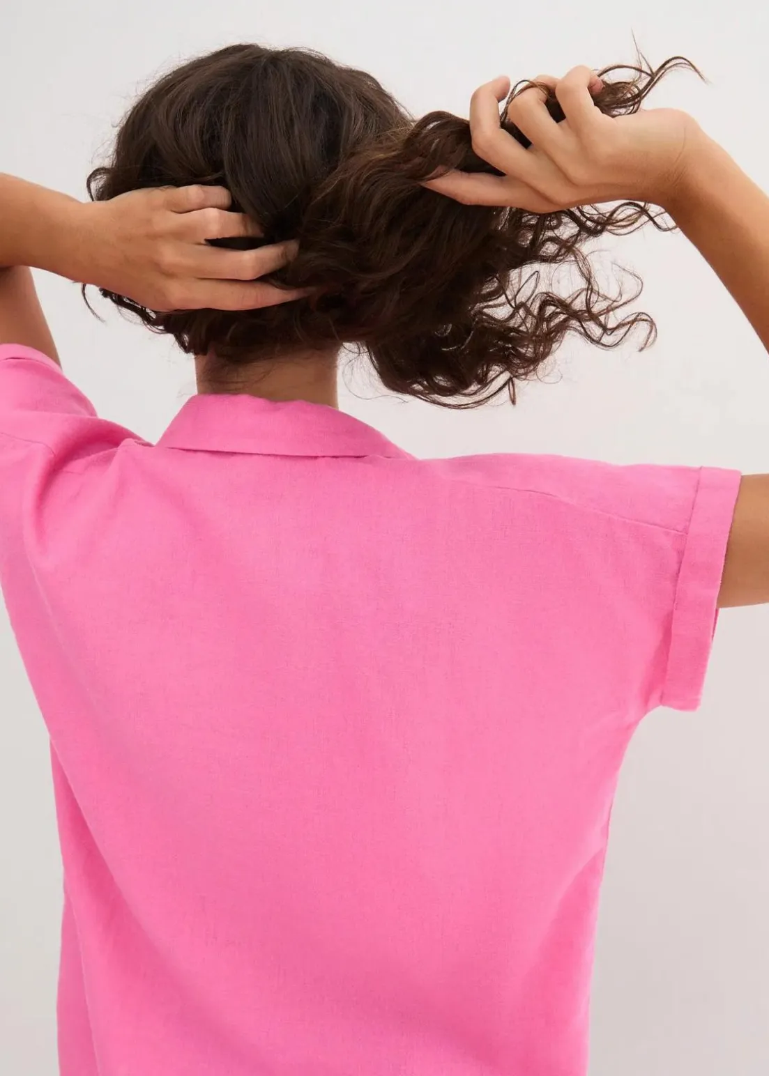 Tunikabluse aus luftigem Leinen-Mix