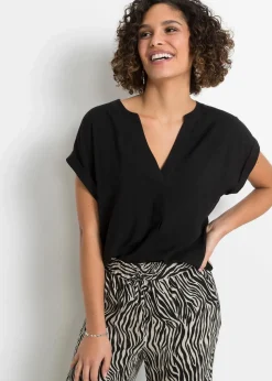 Tunikabluse aus reiner Viskose