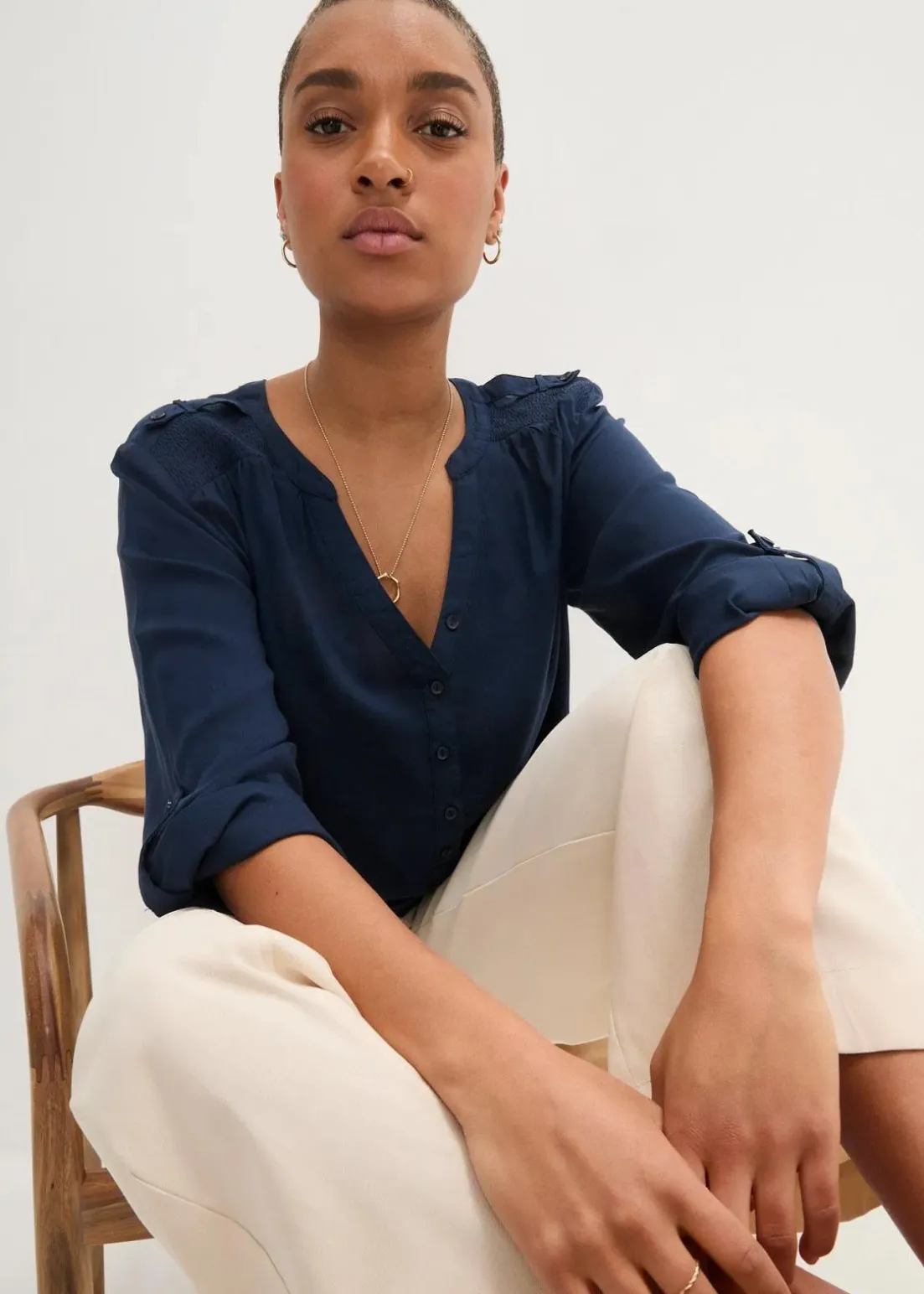 Tunikabluse aus softer Viskose