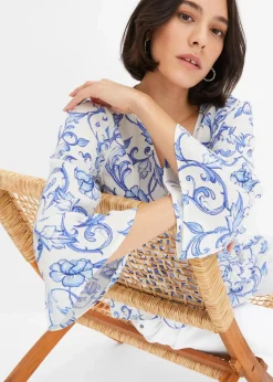 Tunikabluse aus strukturierter Viskose