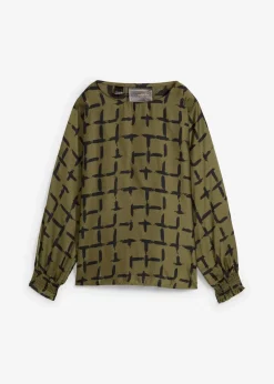 Tunikabluse mit Fledermausärmeln