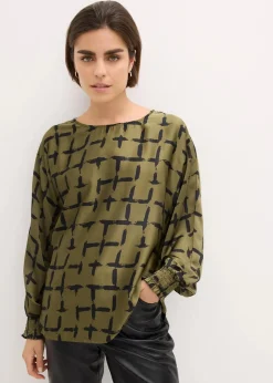 Tunikabluse mit Fledermausärmeln