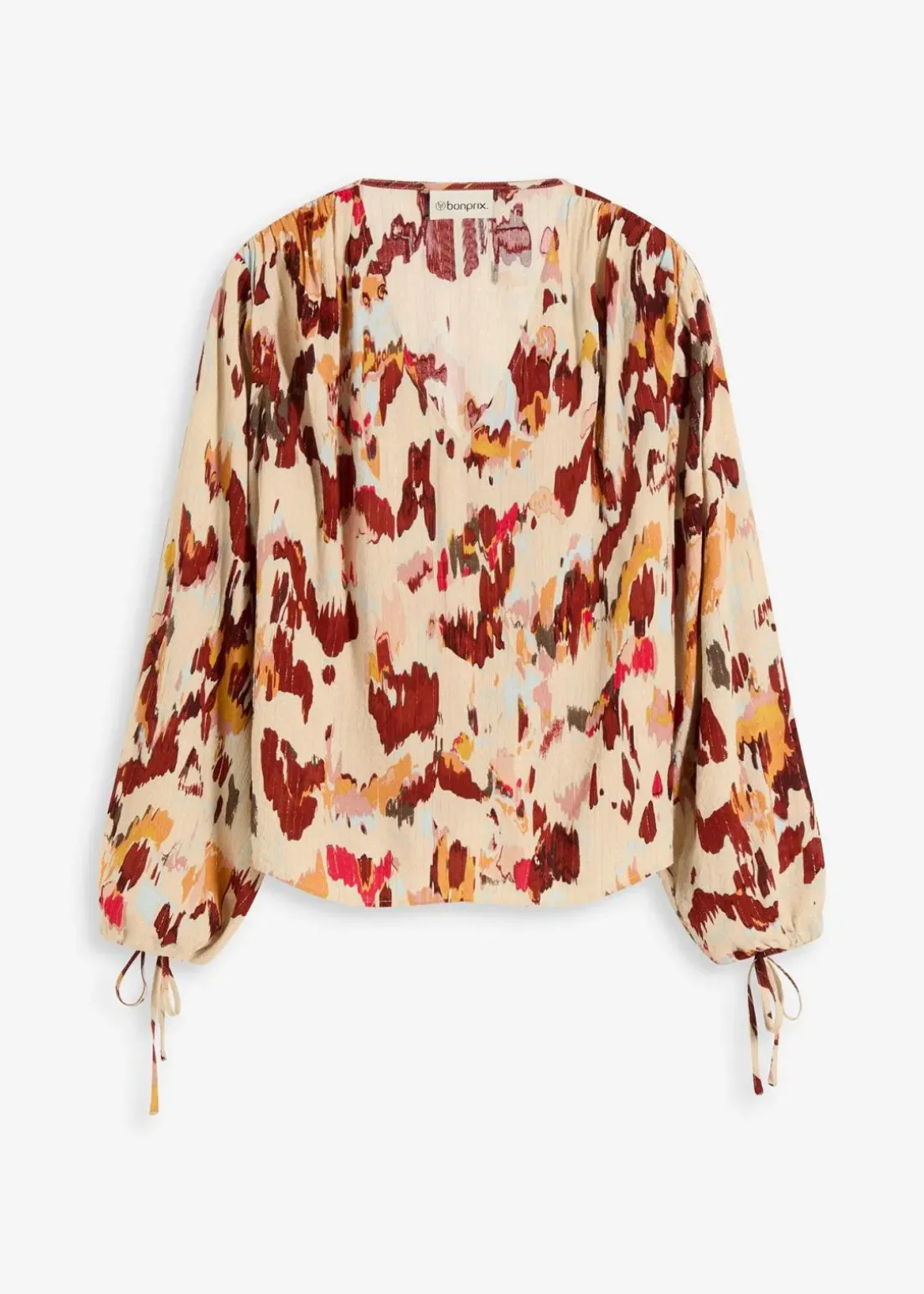 Tunikabluse mit metallischen Garn