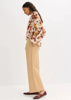 Tunikabluse mit metallischen Garn