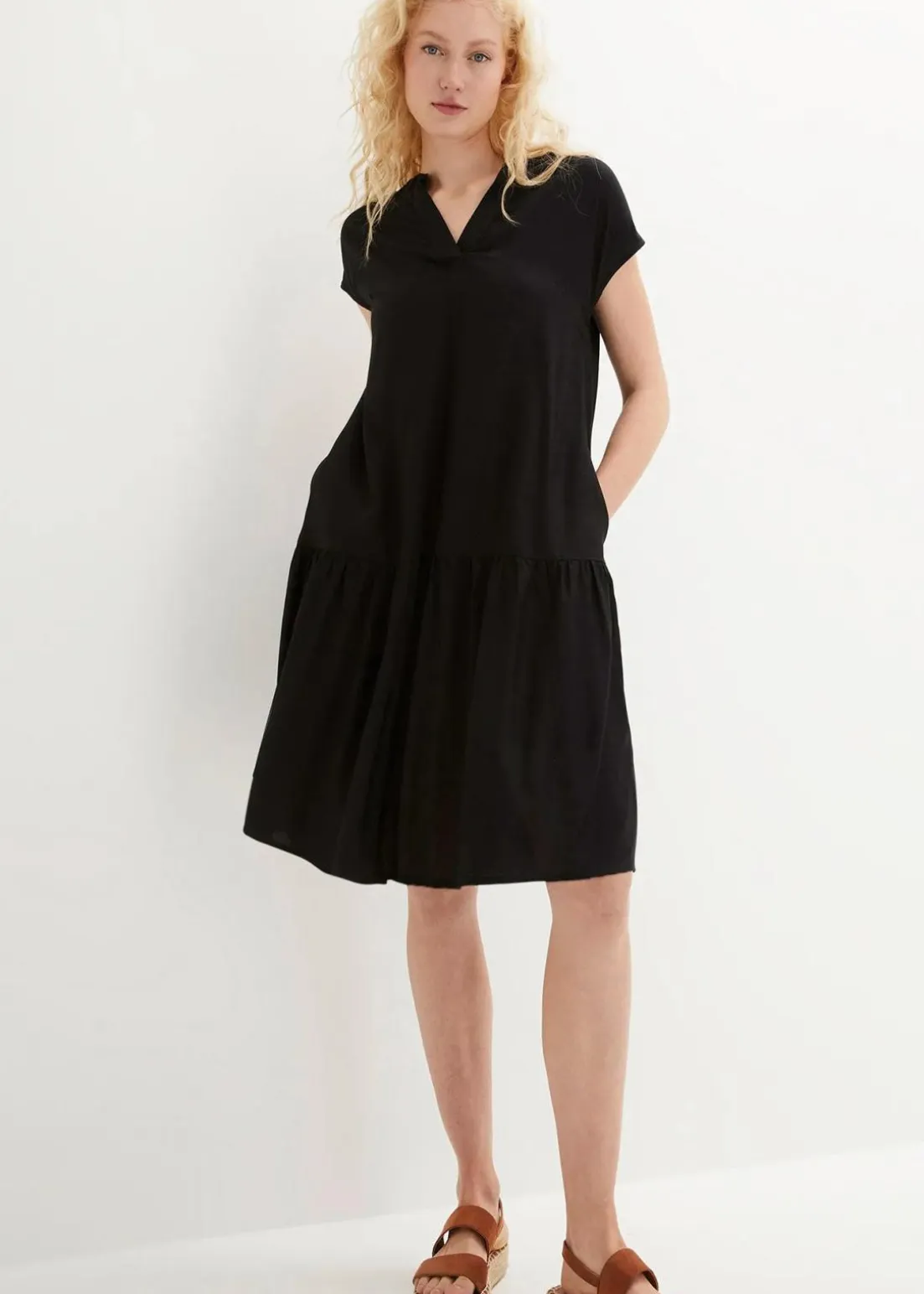 Tunikakleid aus feiner Viskose