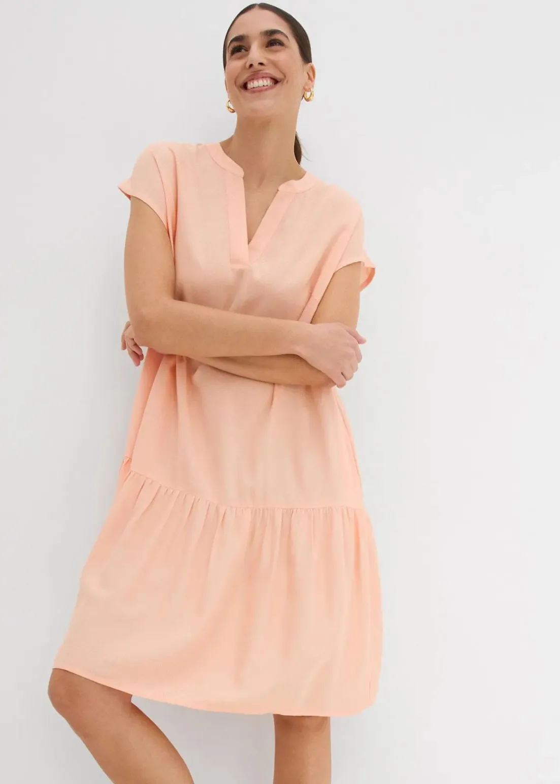 Tunikakleid aus feiner Viskose