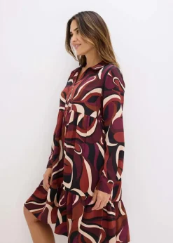 Tunika-Kleid aus fließendem Satin