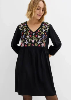 Tunika-Kleid aus fließender Viskose