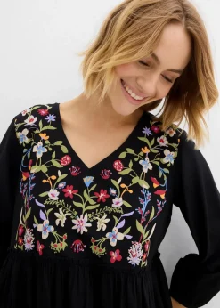 Tunika-Kleid aus fließender Viskose