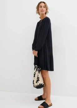 Tunika-Kleid aus fließender Viskose