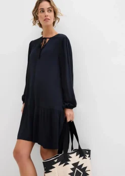 Tunika-Kleid aus fließender Viskose