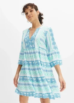 Tunika-Kleid aus fließender Viskose