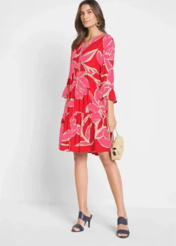 Tunika-Kleid aus fließender Viskose