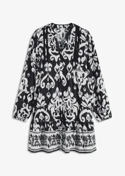 Tunika-Kleid aus fließender Viskose