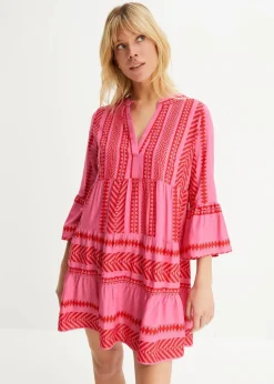 Tunika-Kleid aus fließender Viskose