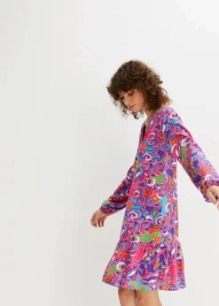 Tunika-Kleid aus fließender Viskose