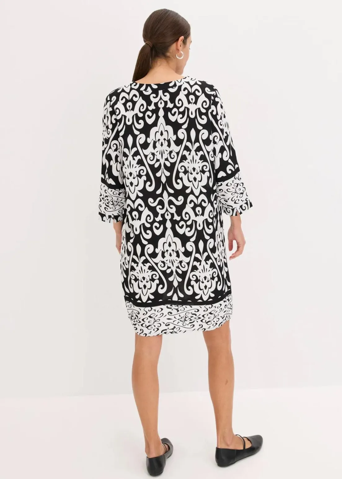 Tunika-Kleid aus fließender Viskose