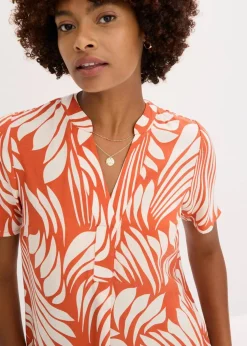 Tunika-Kleid aus fließender Viskose