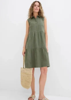 Tunika-Kleid aus luftigem Musselin