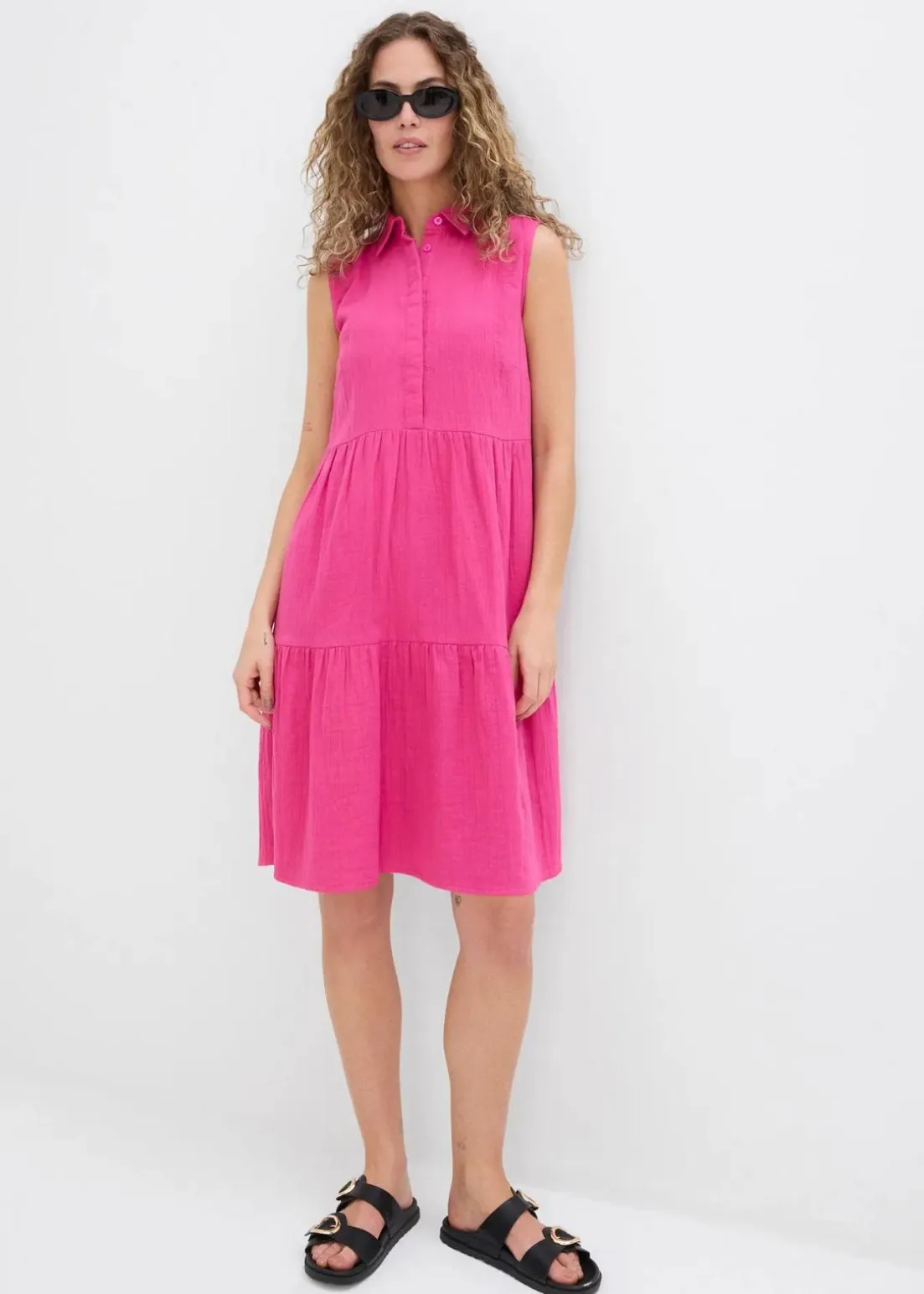 Tunika-Kleid aus luftigem Musselin