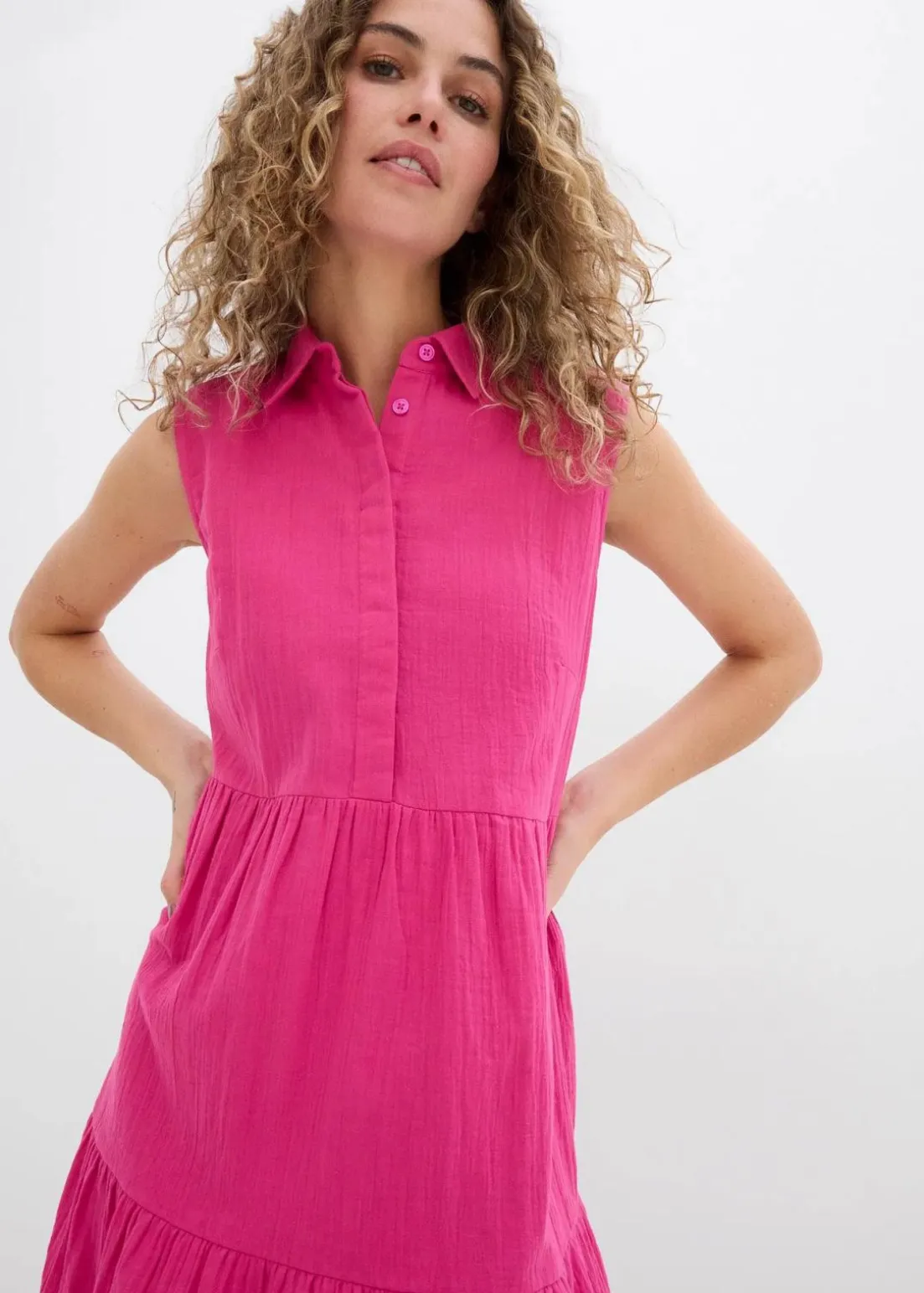 Tunika-Kleid aus luftigem Musselin