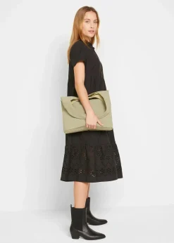 Tunika-Kleid aus reiner Baumwolle mit Lochstickerei