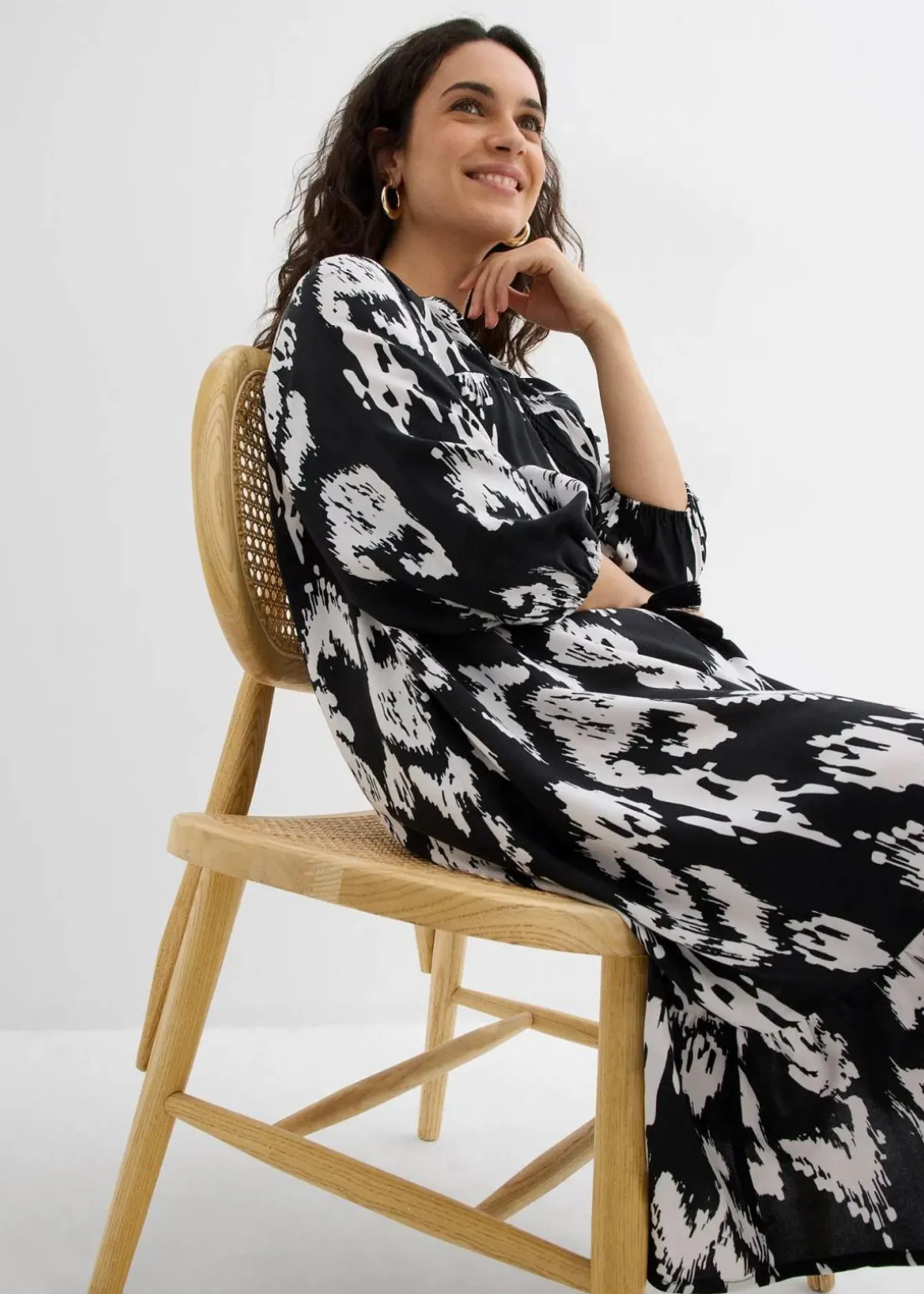 Tunika-Kleid aus reiner Viskose