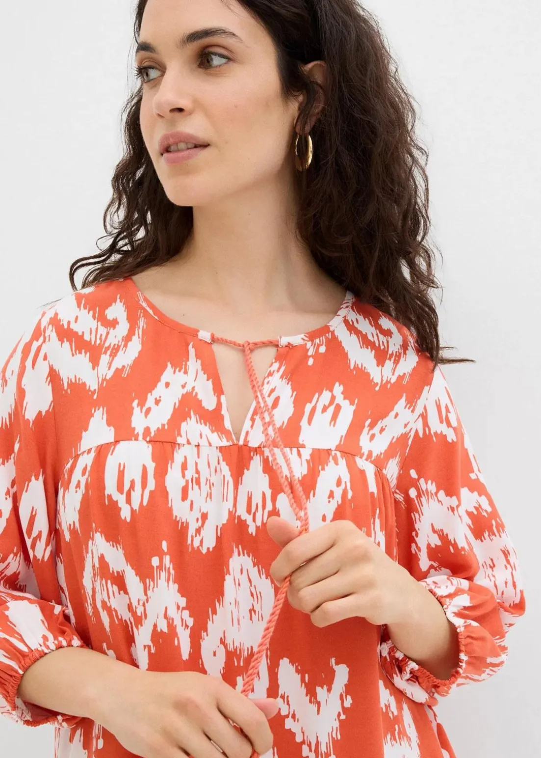 Tunika-Kleid aus reiner Viskose