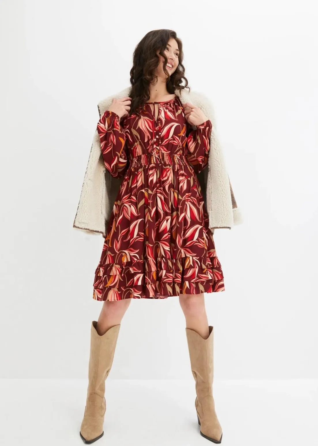 Tunika-Kleid aus reiner Viskose