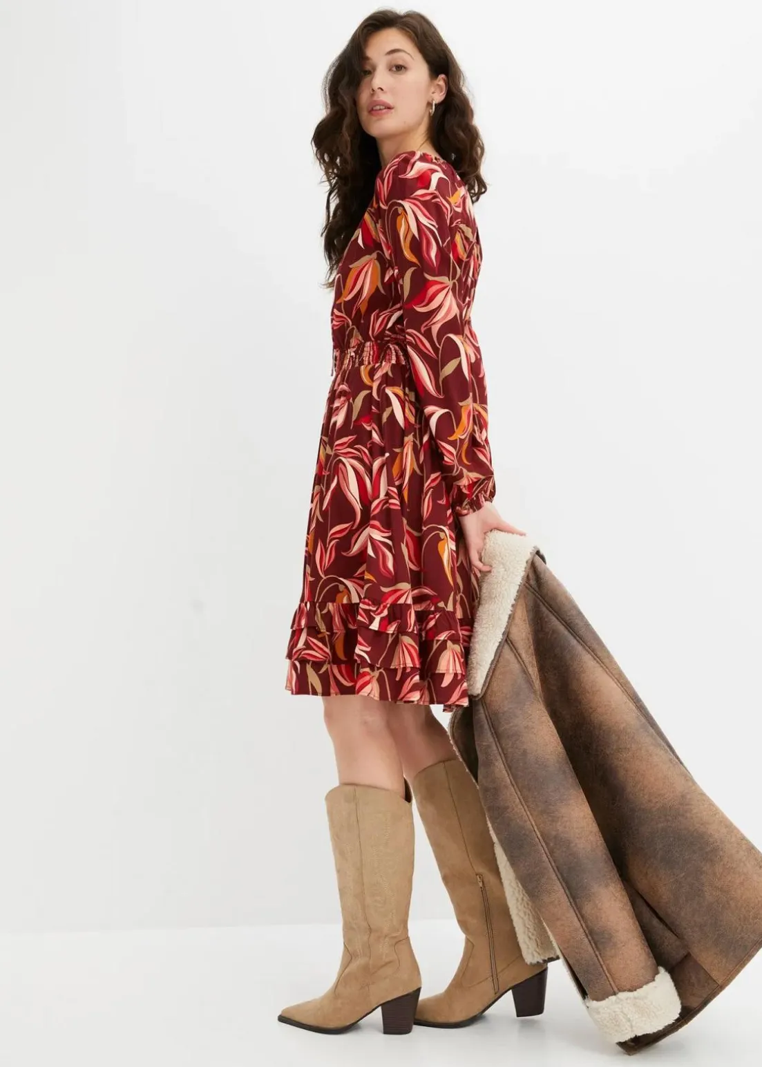 Tunika-Kleid aus reiner Viskose