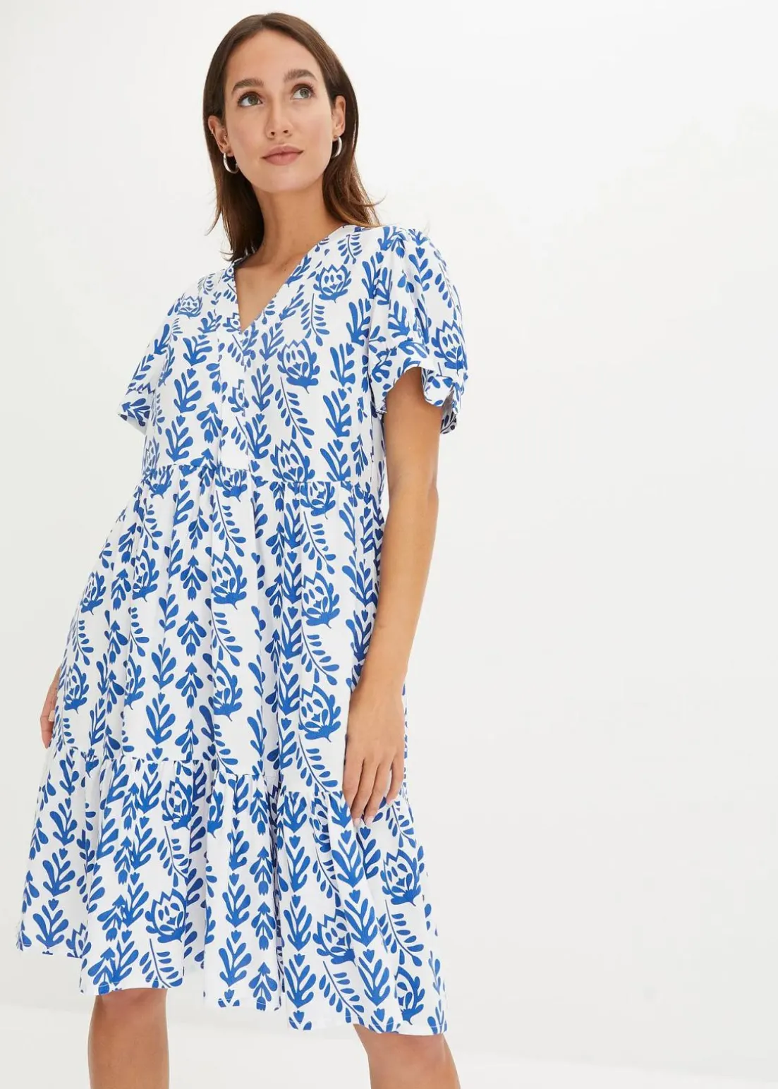 Tunika-Kleid aus reiner Viskose