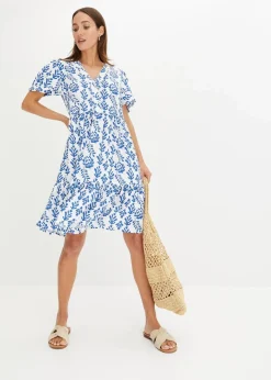 Tunika-Kleid aus reiner Viskose