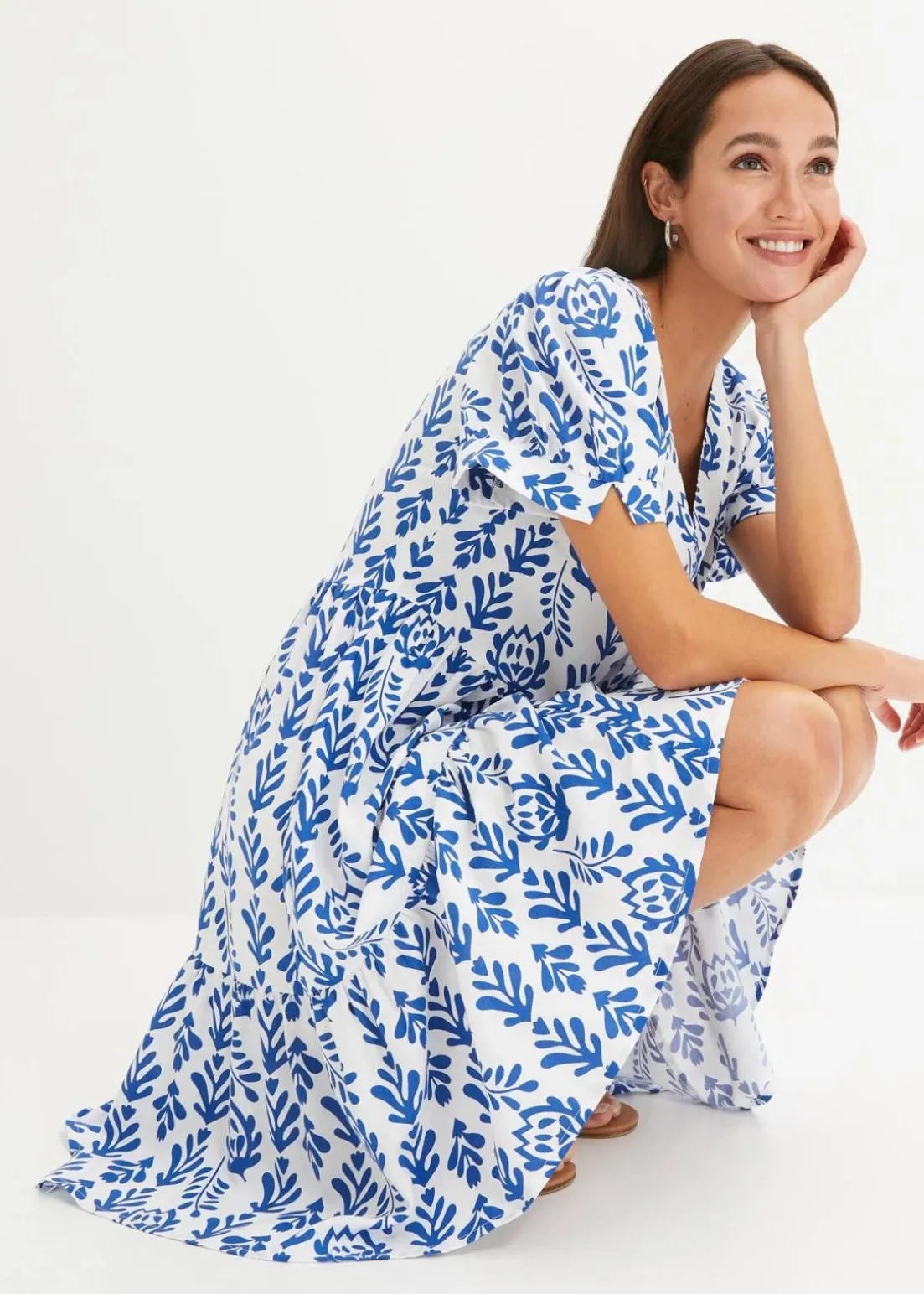 Tunika-Kleid aus reiner Viskose