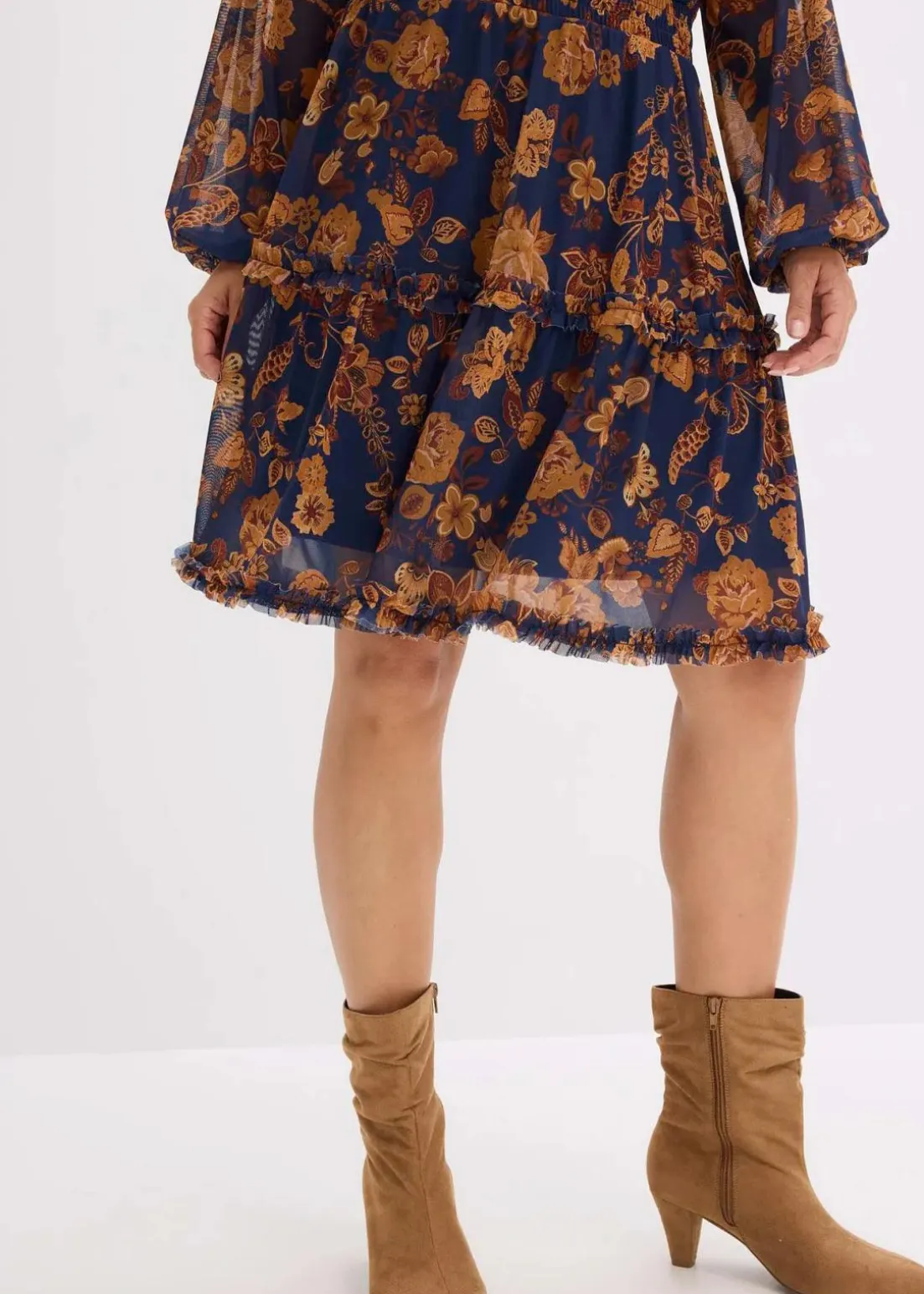 Tunika-Kleid aus softem Mesh