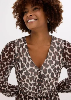 Tunika-Kleid aus softem Mesh