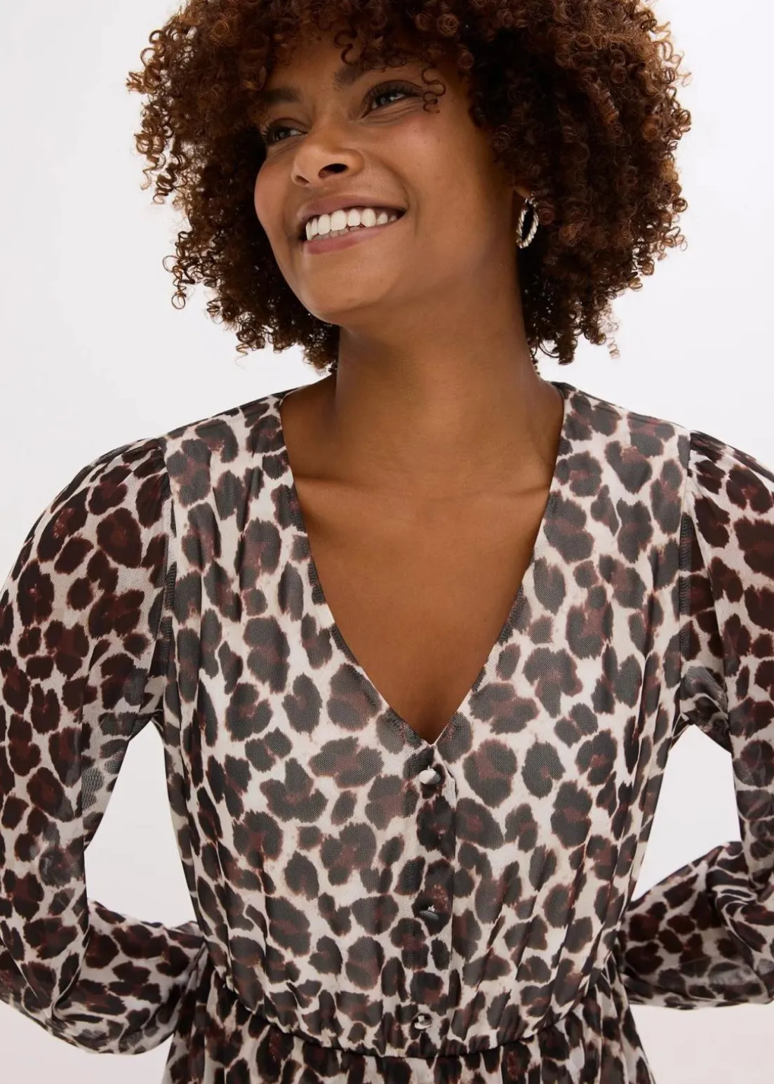 Tunika-Kleid aus softem Mesh