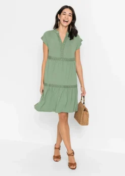 Tunika-Kleid aus softem Viskose-Mix