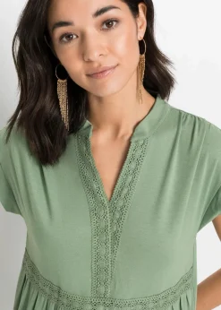 Tunika-Kleid aus softem Viskose-Mix