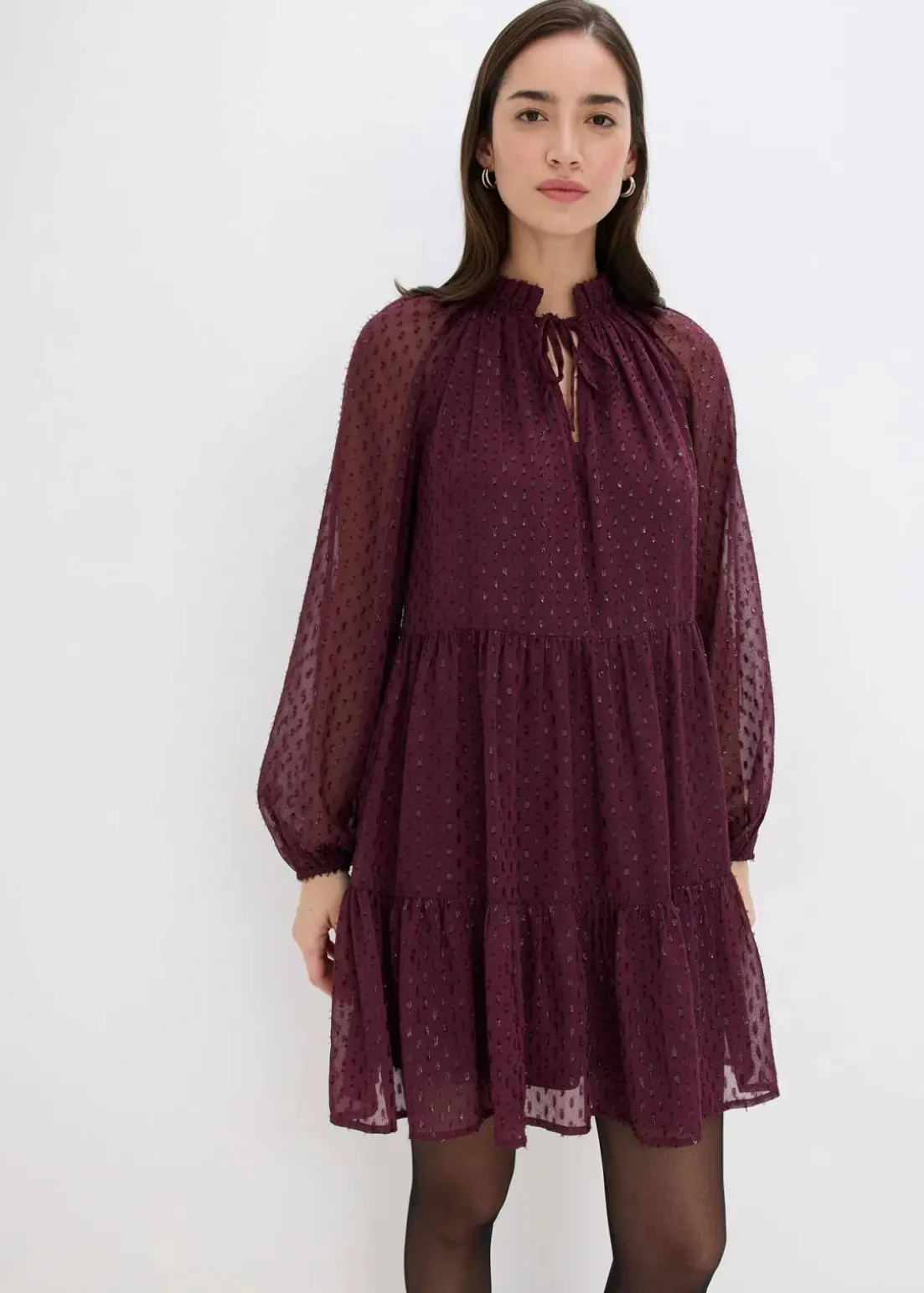 Tunika-Kleid mit Glitzereffekt