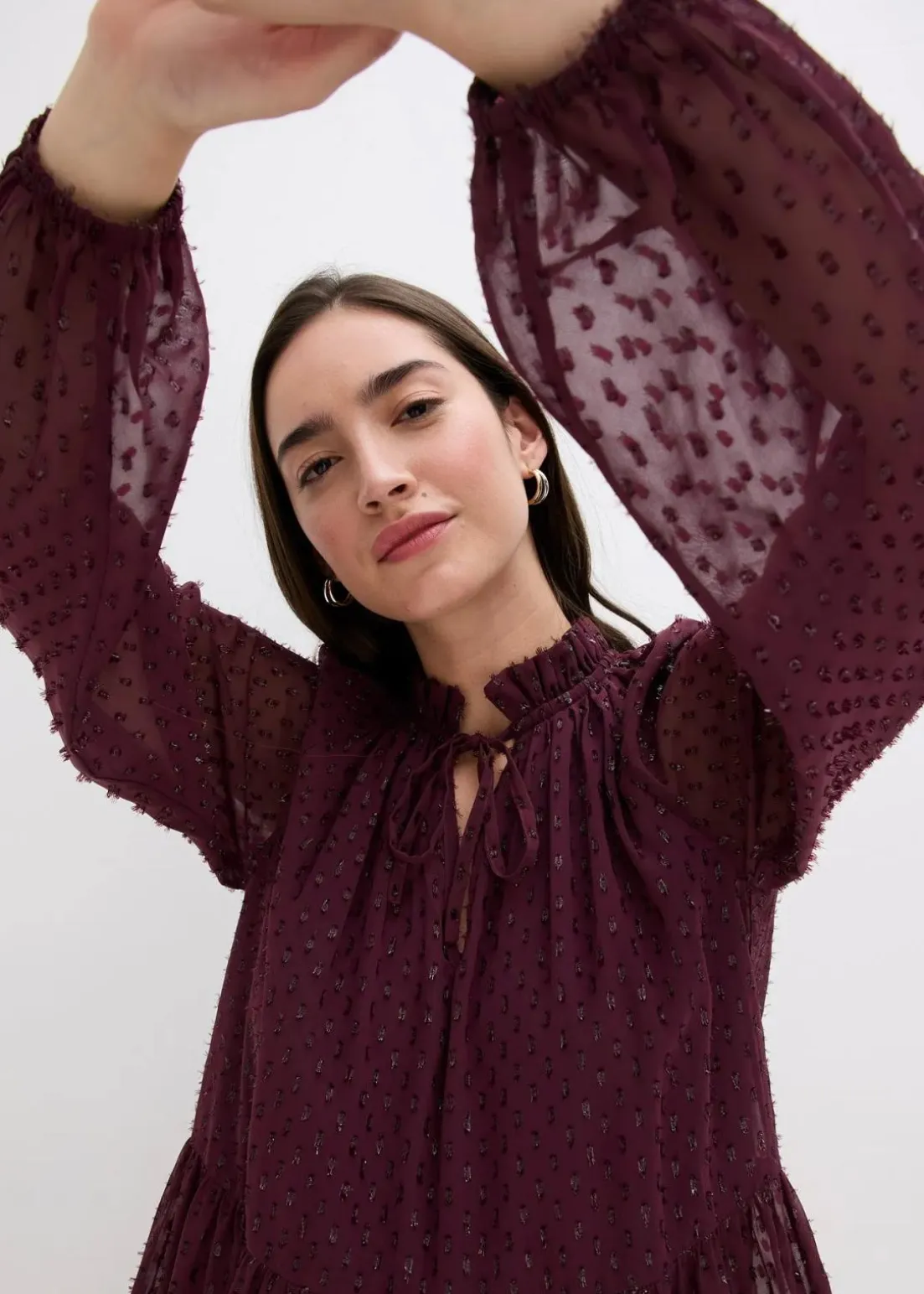 Tunika-Kleid mit Glitzereffekt